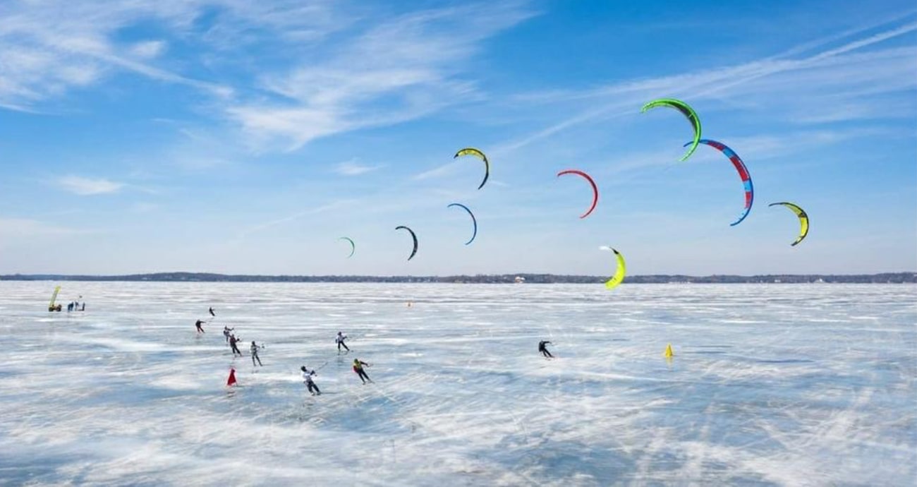 Snowkiting in Minnesota